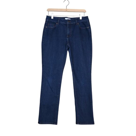 LOFT Womens 30/10 Curvy Straight Dark Wash Jean - Picture 1 of 11